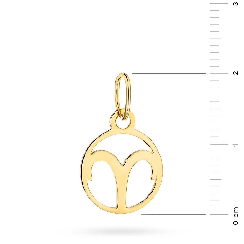 Gold Pendant Zodiac Sign Aries