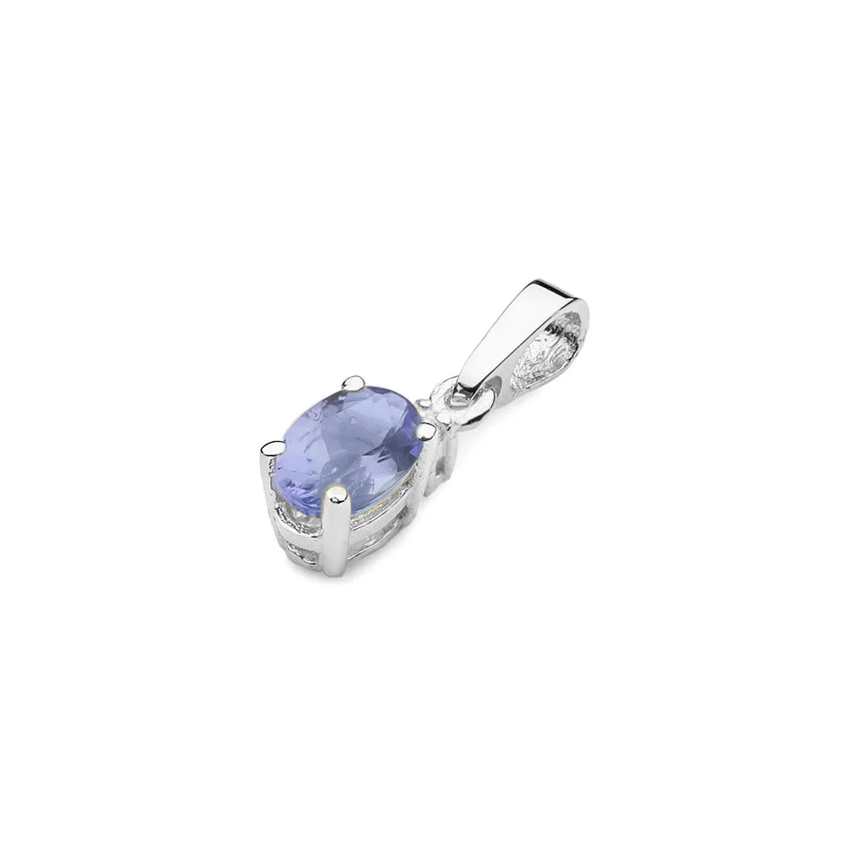 Gold pendant with tanzanite and diamond
