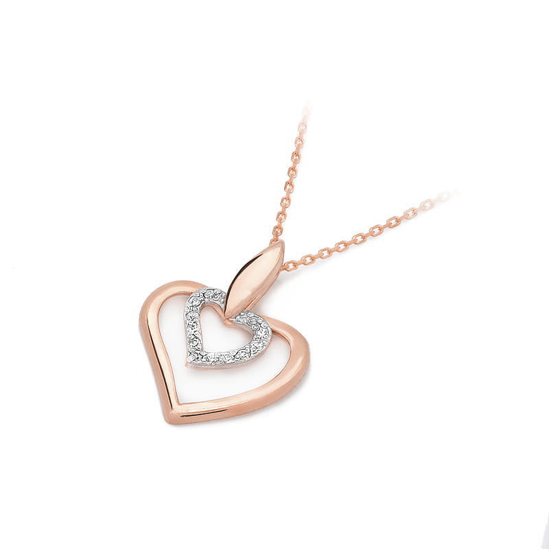 Zlatý přívěsek s diamanty 0,06 ct