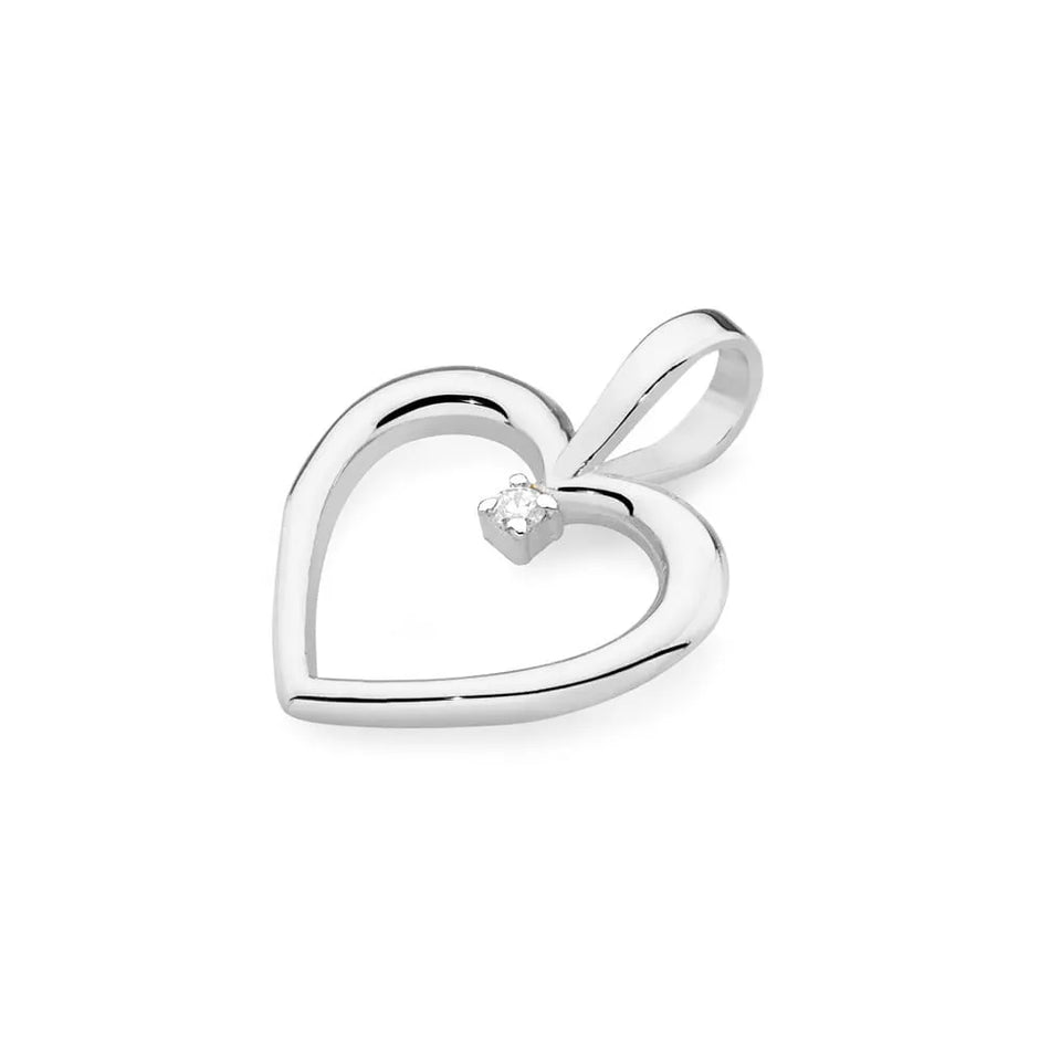 Gold Pendant with 0.005ct Diamond