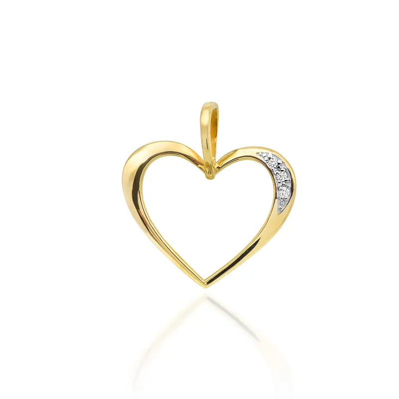 Gold Pendant with 0.026ct Diamonds