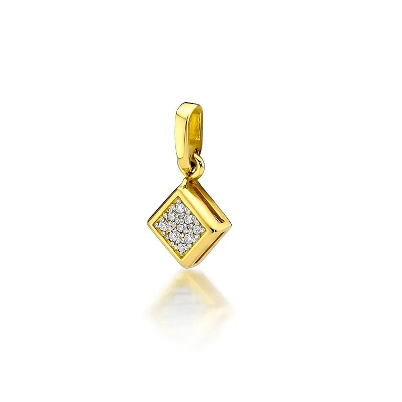 Gold Pendant with 0.045ct Diamonds