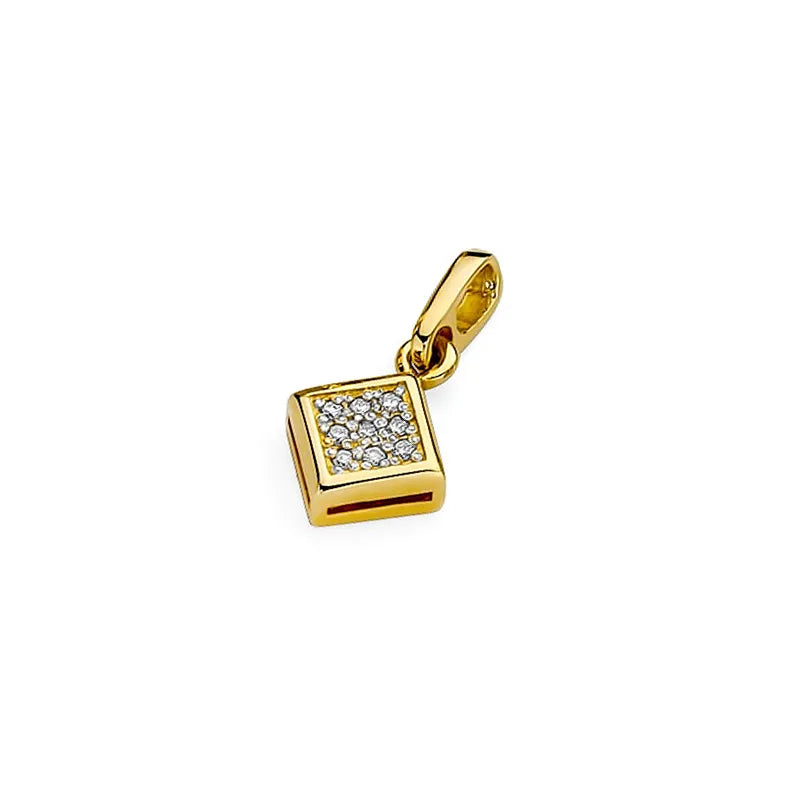 Gold Pendant with 0.045ct Diamonds