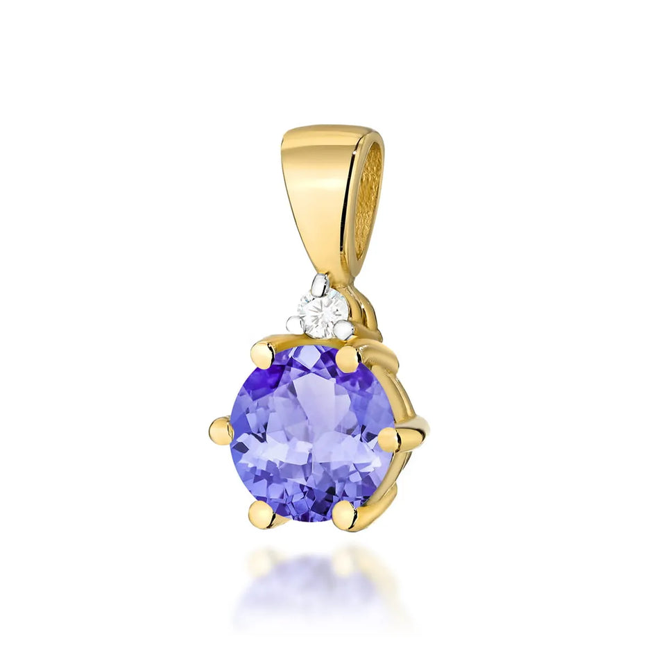Gold Pendant with 0.50ct Tansanit and 0.015ct Diamonds
