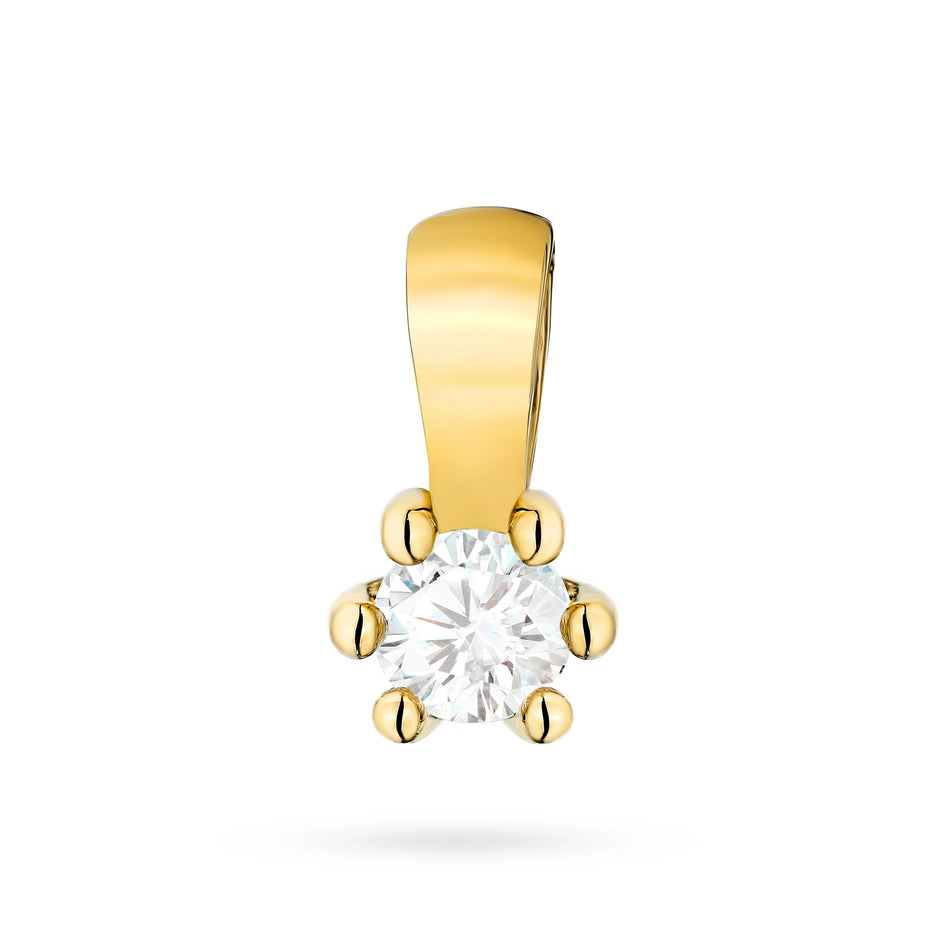 Gold Pendant with 0.10ct Lab-diamond