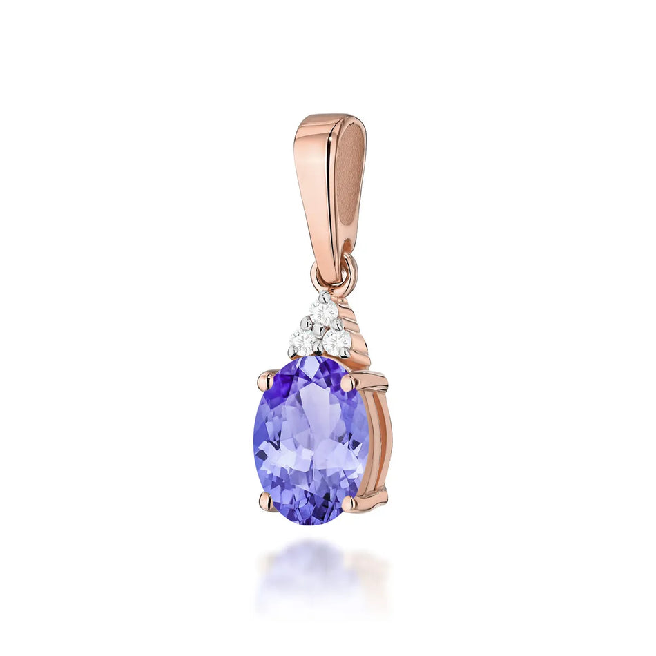 Zlatý přívěsek s 0,70ct tanzanitem a 0,026ct diamanty