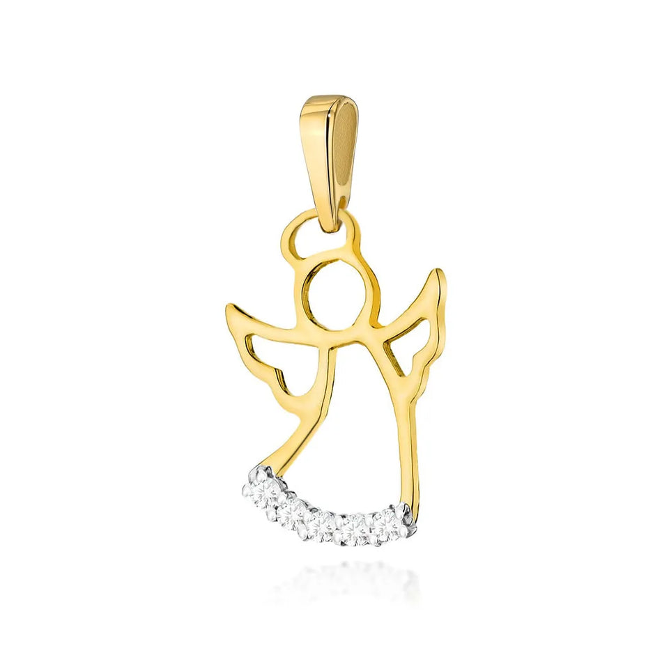 Gold Pendant with 0.073ct Diamonds