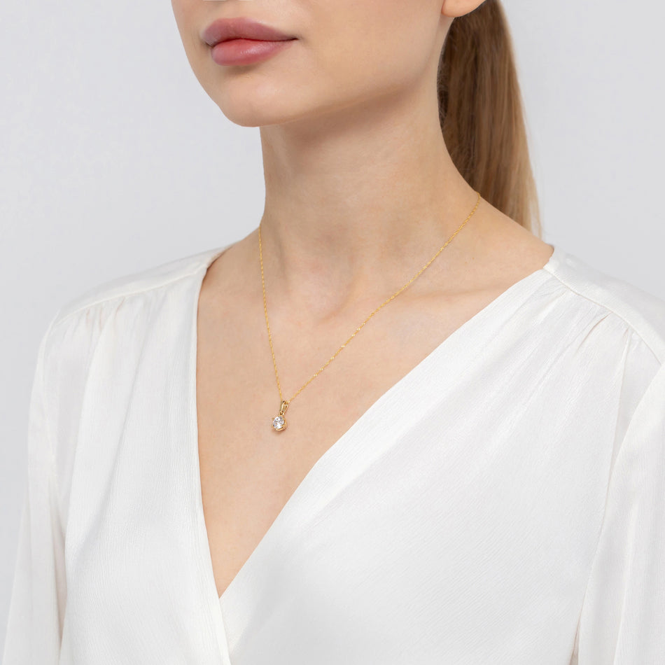 Zlatý přívěsek s 1.00ct laboratorním diamantem