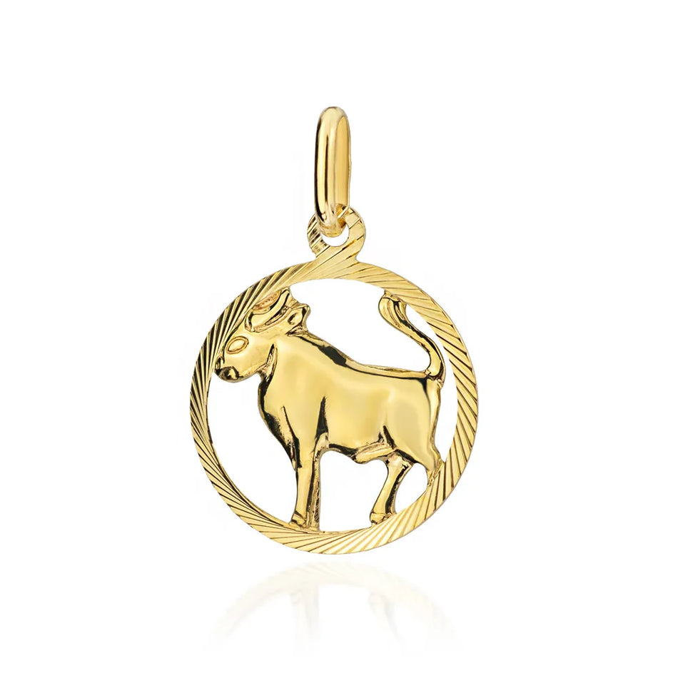 Gold Pendant Zodiac Sign Taurus