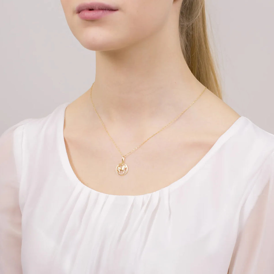 Zlatý přívěsek znamení zvěrokruhu Lev