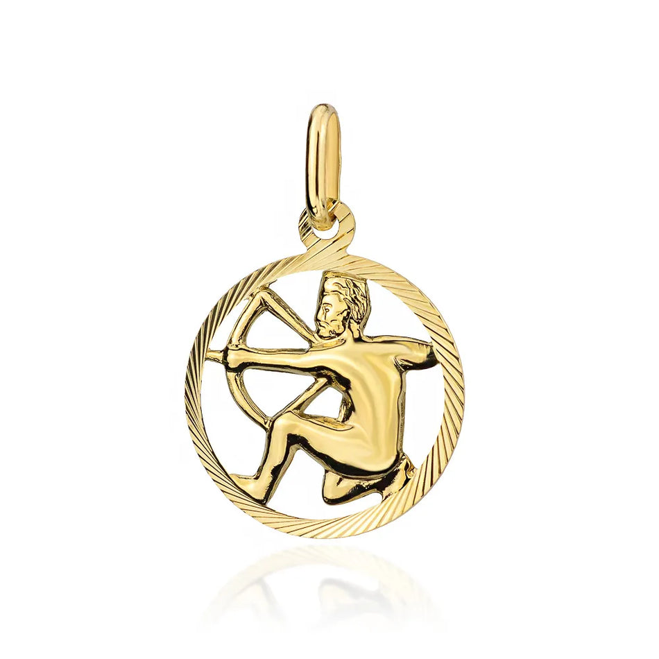 Gold Pendant Zodiac Sign Sagittarius