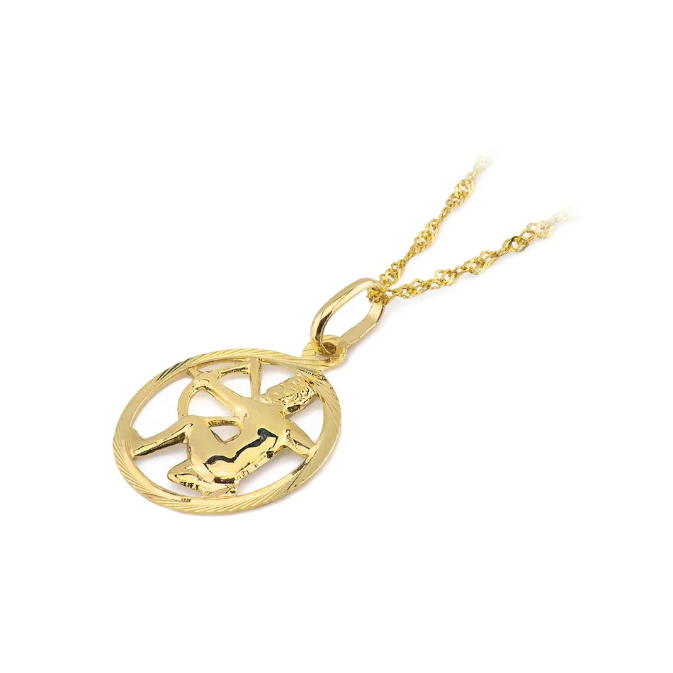 Gold Pendant Zodiac Sign Sagittarius
