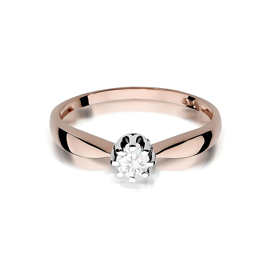 Gold Ring with 0.40ct Lab-diamond
